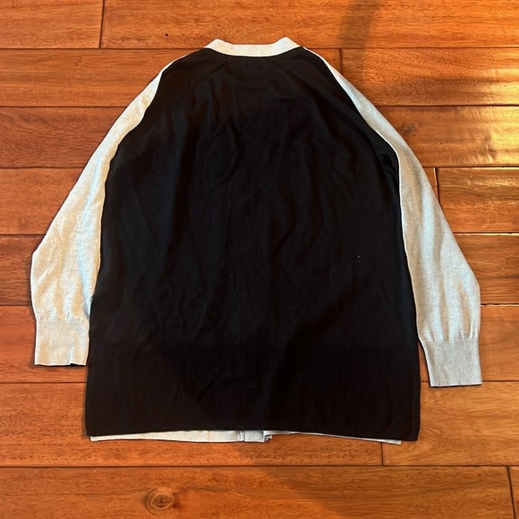 ATM Anthony Thomas Melillo Wool, Silk & Cashmere Blend Colorblock Cardigan Mediu - Picture 10 of 10